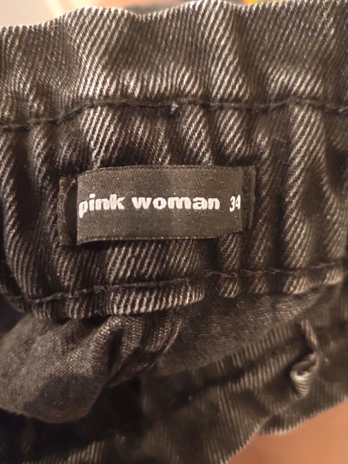 Black high waisted paperbag jeans, photo 3