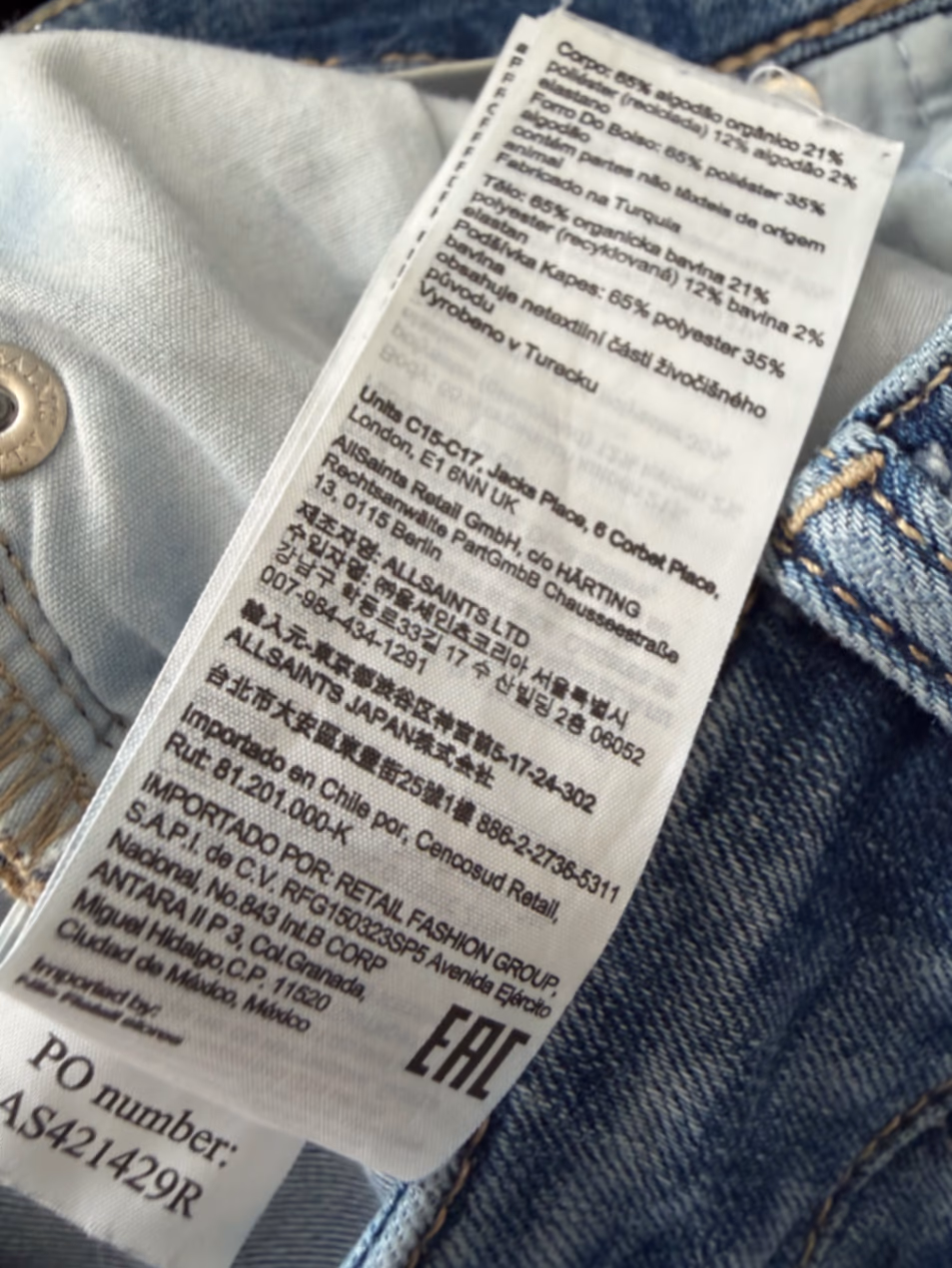 AllSaints Haldan Straight Leg Jeans, photo 7
