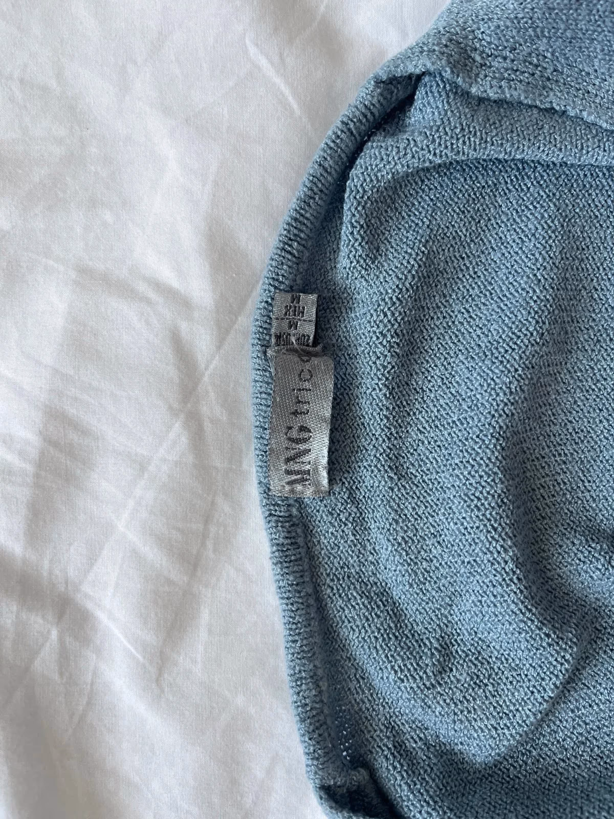 Blue knitted short sleeve top, photo 3