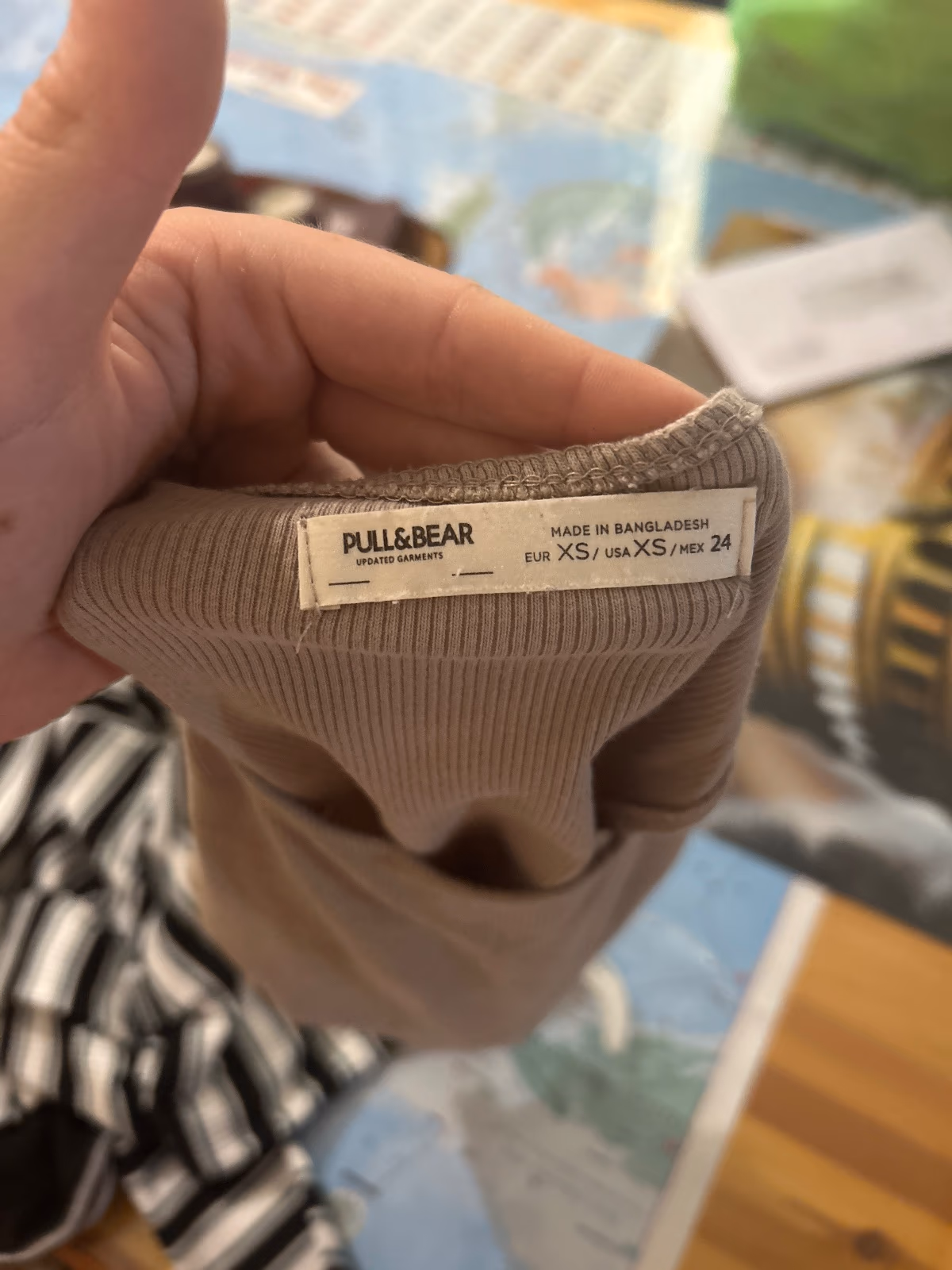 Pull&Bear ribbed beige tank, photo 2