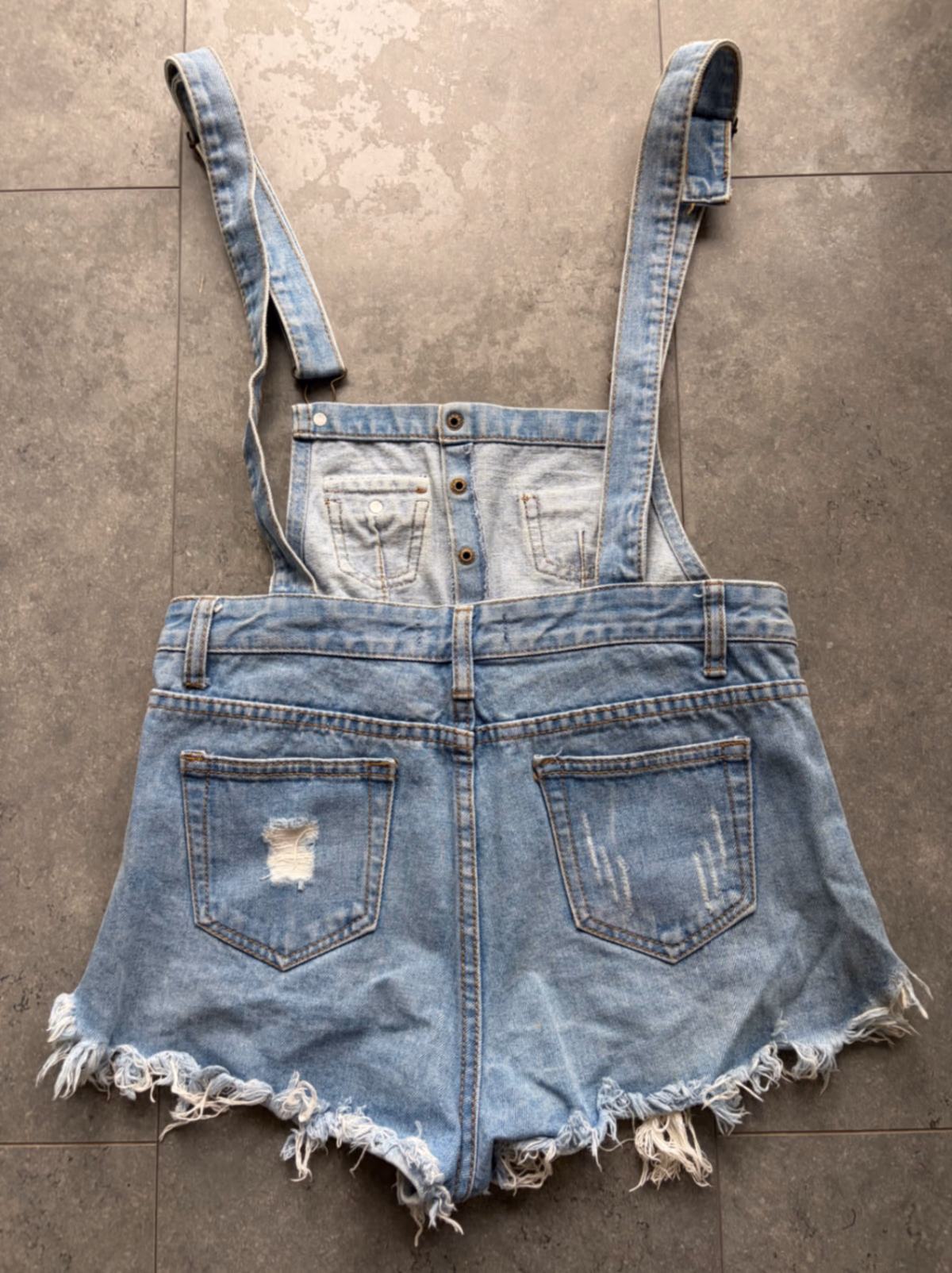 Denim Dungaree Shorts, photo 2