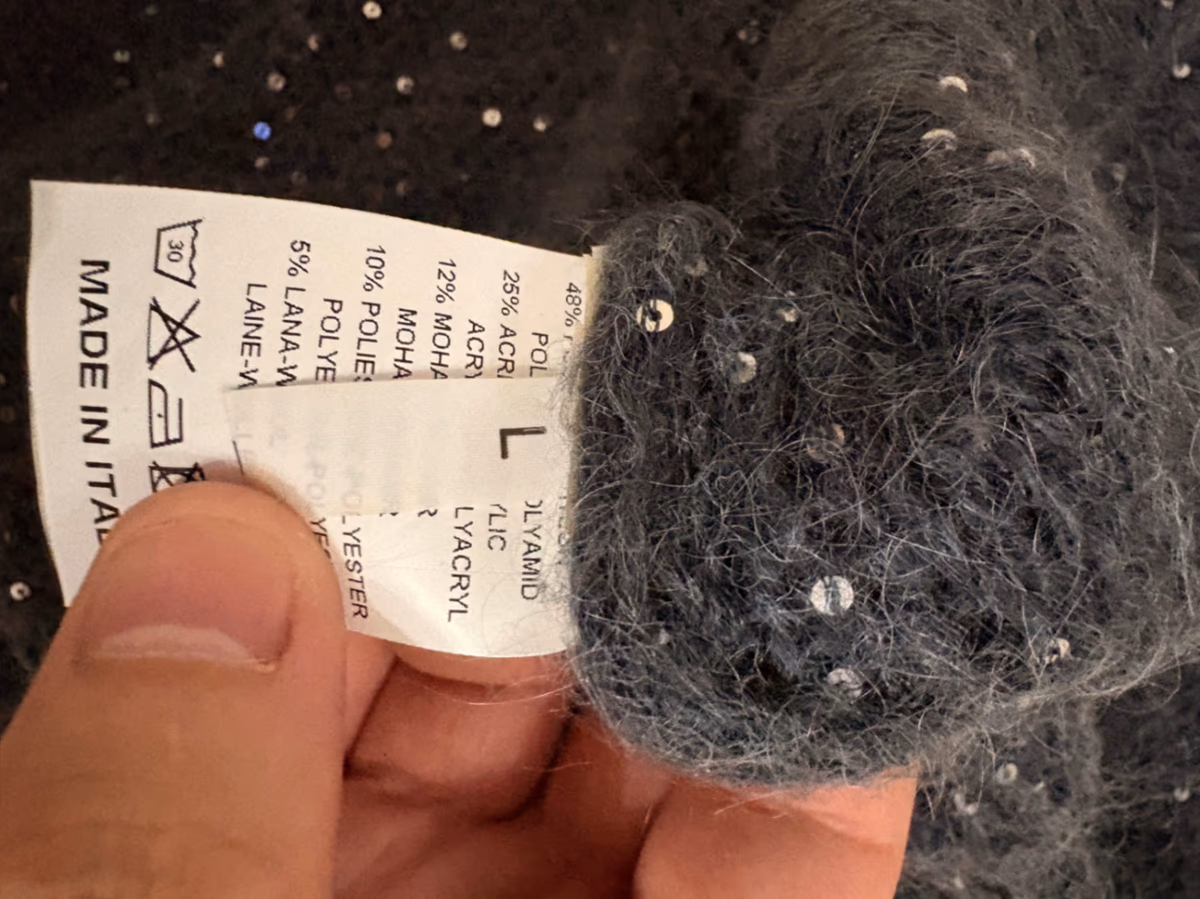 Sparkly dark grey knit jumper, photo 2