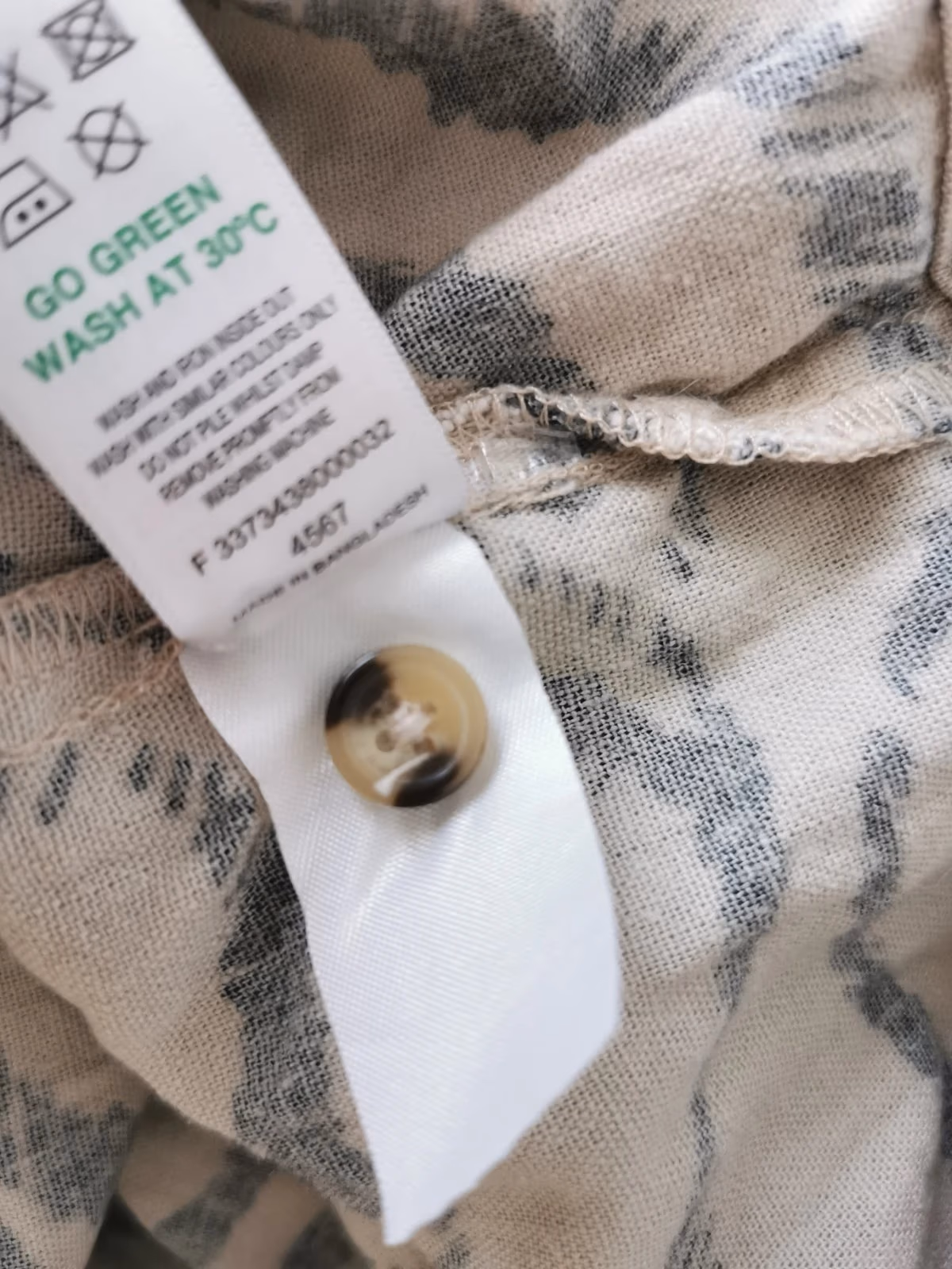 Summer linen and viscose patterned top. size L, photo 5