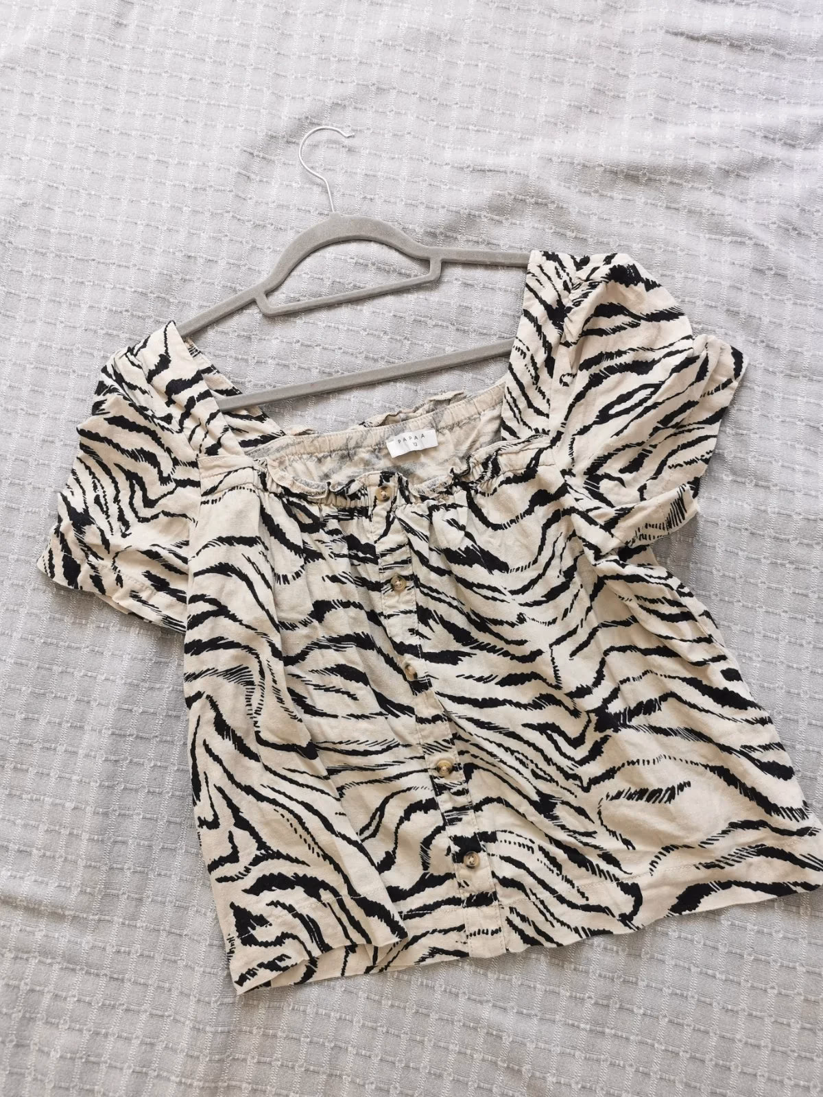 Summer linen and viscose patterned top. size L, photo 2