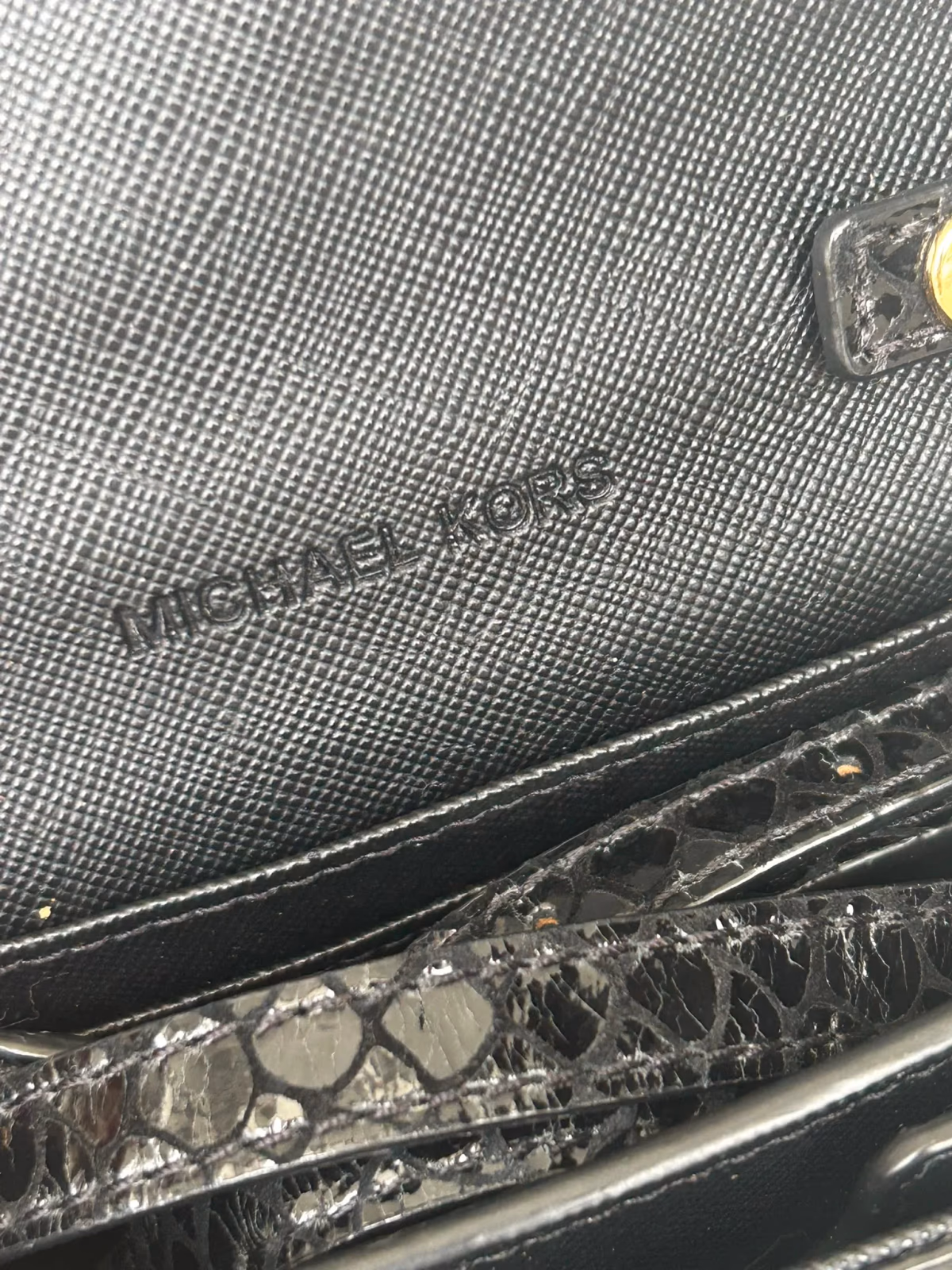 Michael Kors black snake bag, photo 2