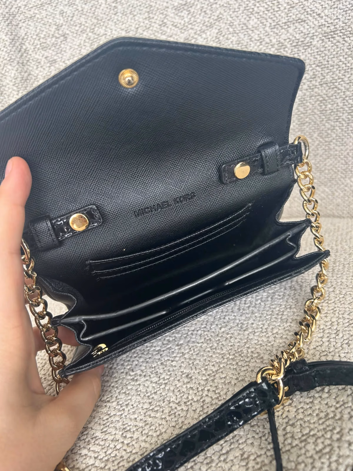 Michael Kors black snake bag, photo 4