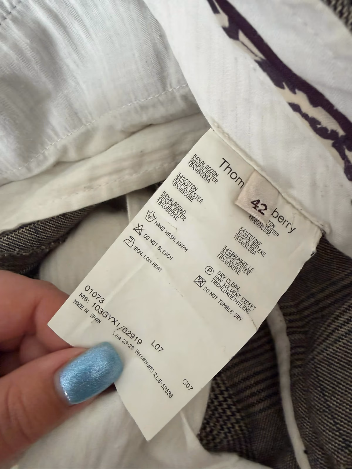 Pantalones a cuadros de Thomas Burberry, foto 3