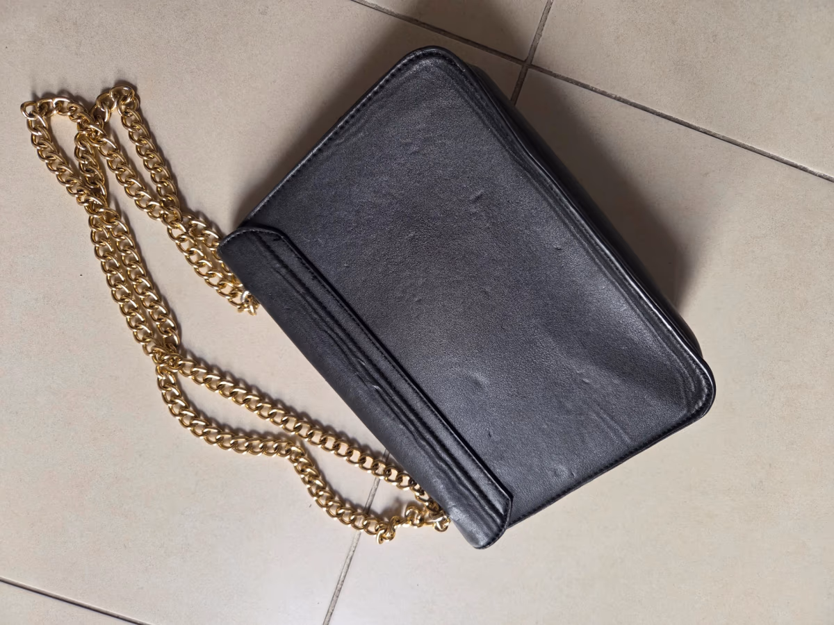 Bolso bandolera negro bordado con rosas, foto 6