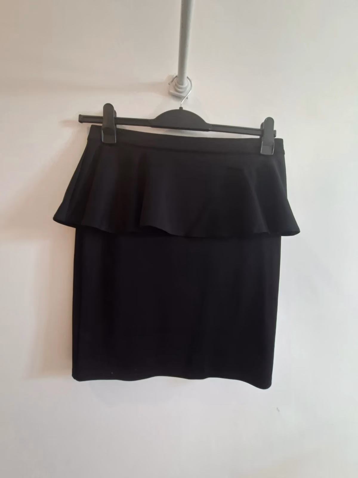 Black peplum mini skirt, photo 2