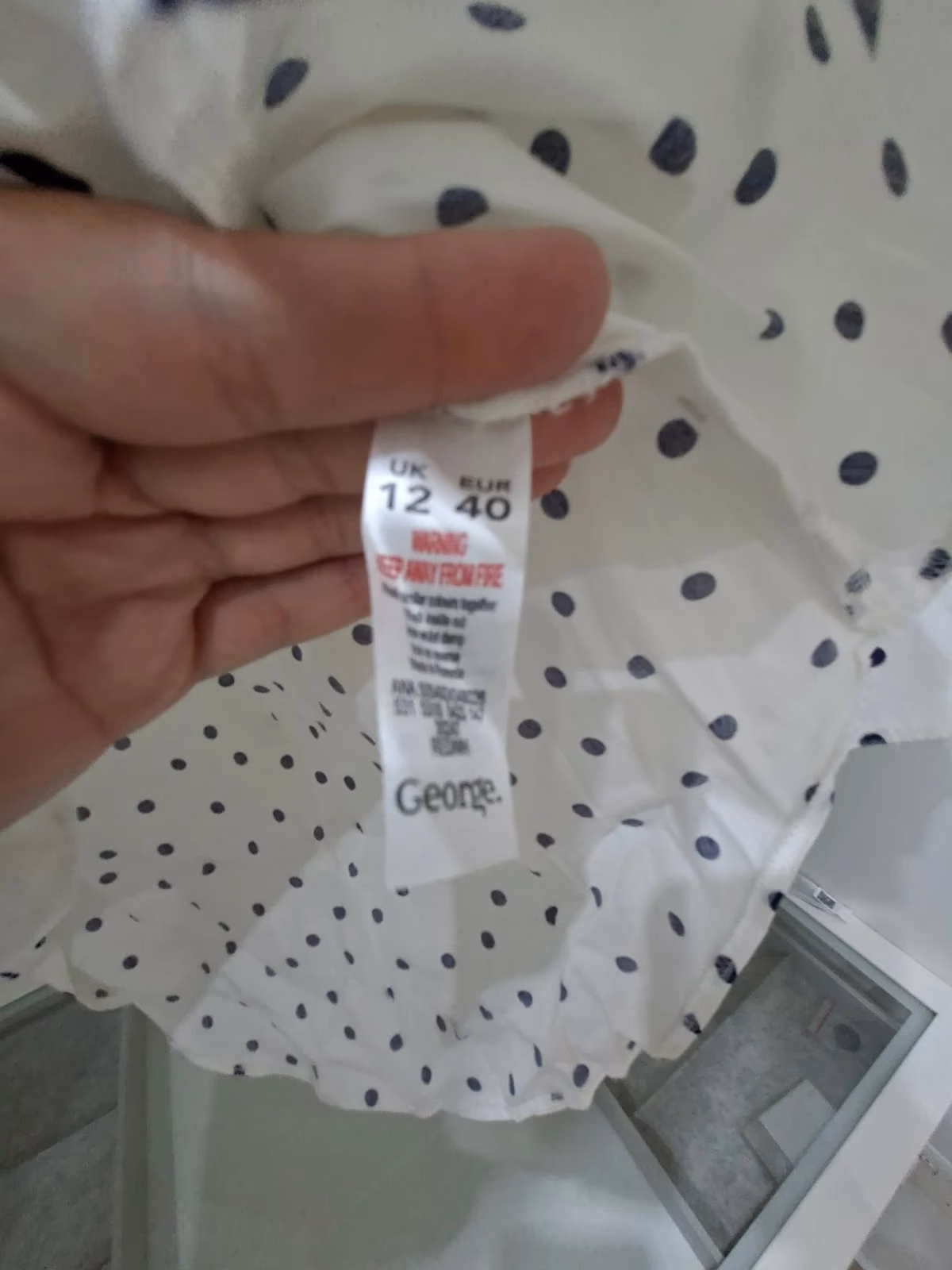 White Polka Dot Bell-Sleeve Top, photo 4