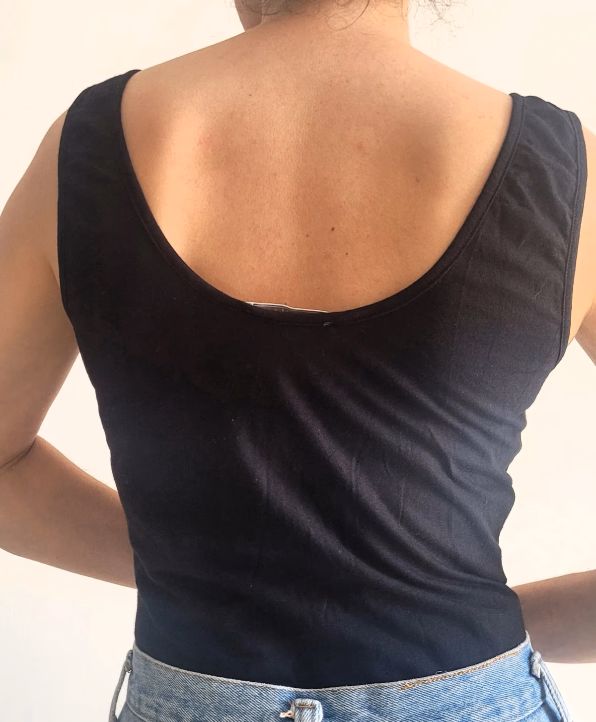 Basic Black Scoop Neck Bodysuit, photo 2