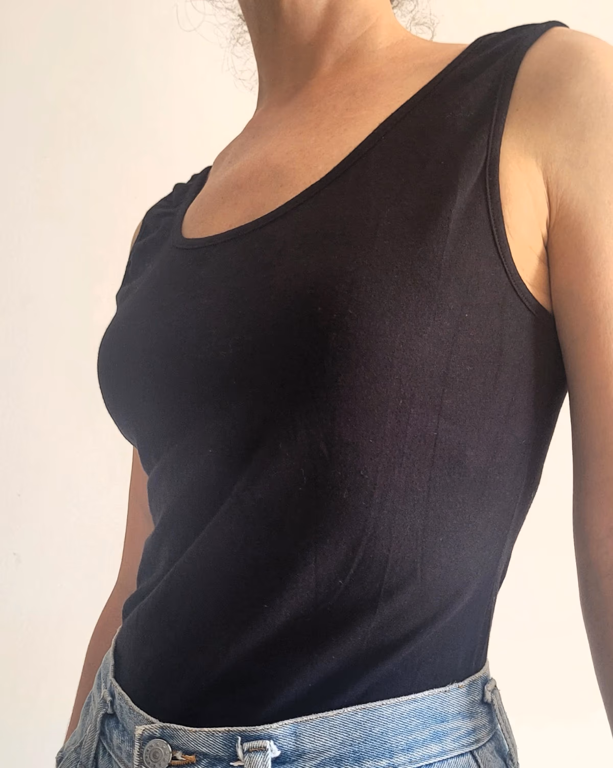 Basic Black Scoop Neck Bodysuit, photo 3