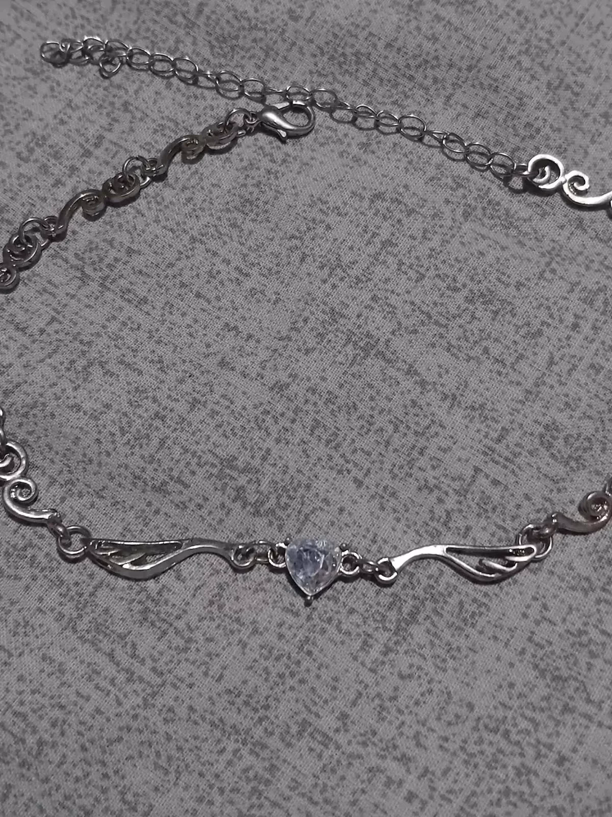 Silver-tone Heart Wing Necklace, photo 2
