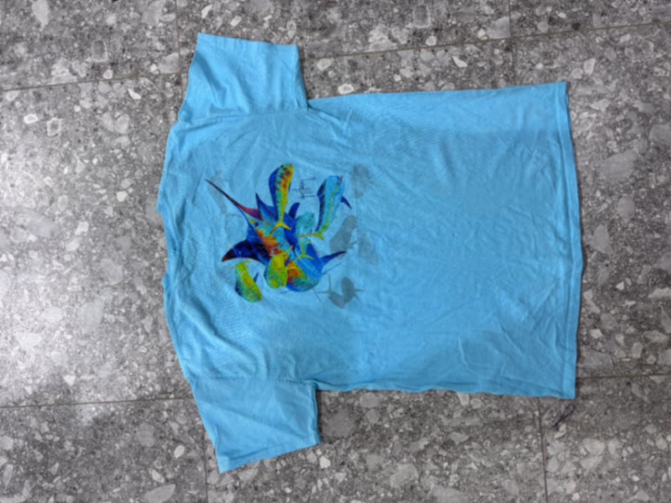 T-shirt blu con grafica di Guy Harvey, foto 2