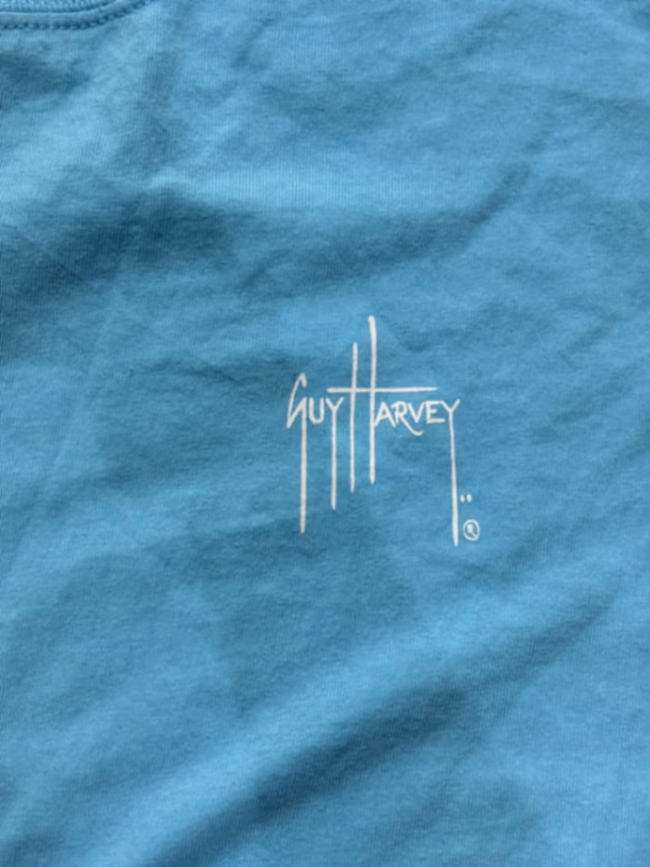 T-shirt blu con grafica di Guy Harvey, foto 4