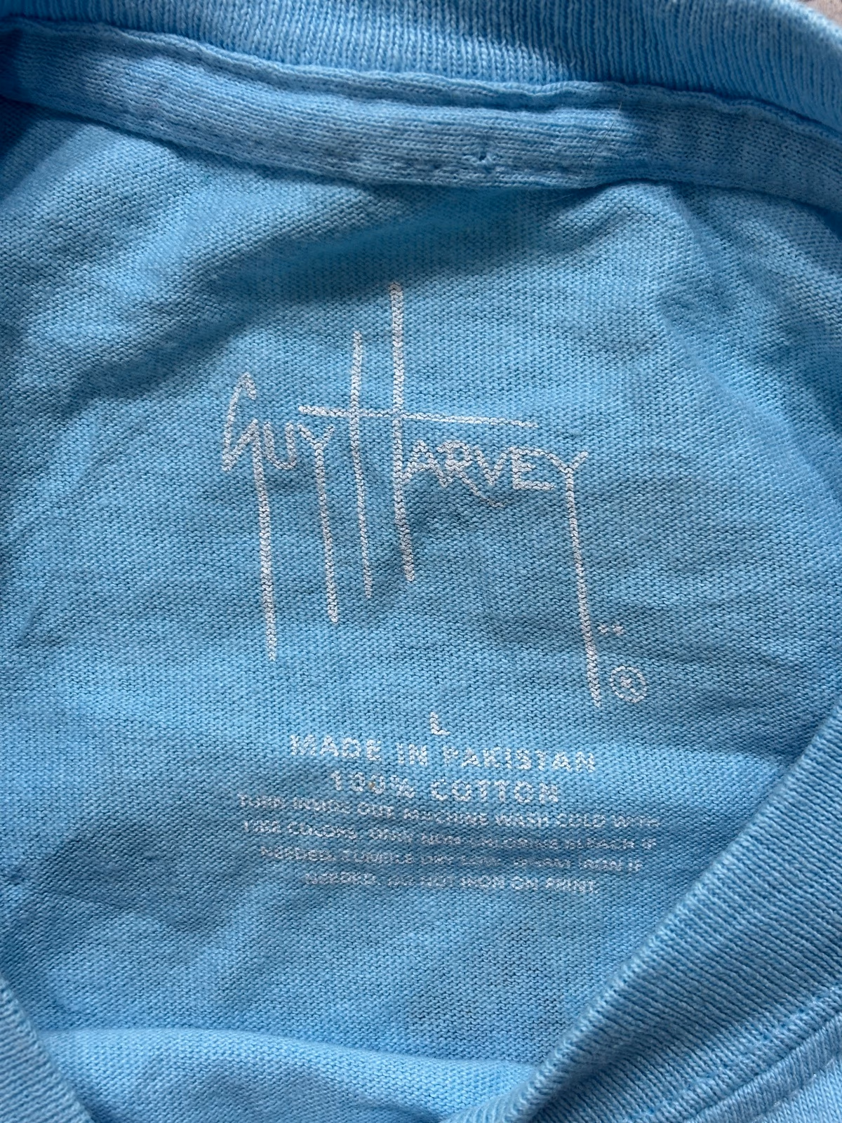 T-shirt blu con grafica di Guy Harvey, foto 3