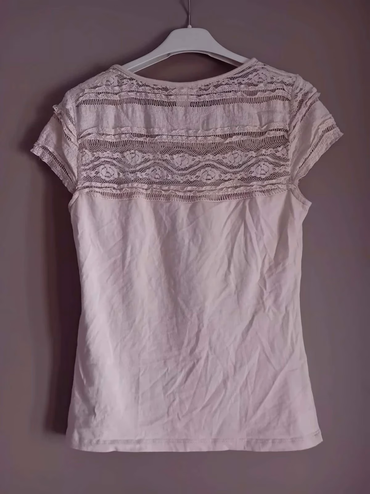 Pink lace detail t-shirt, photo 2