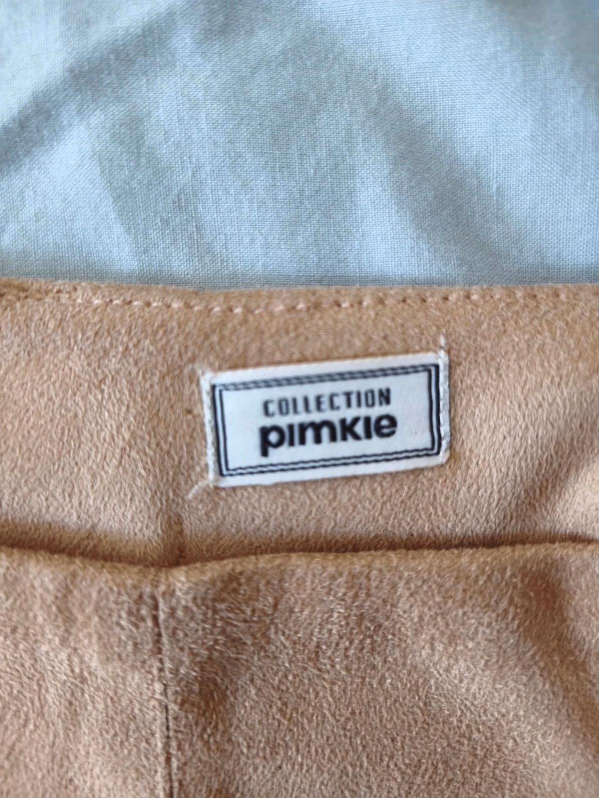 Beige Faux Suede Mini Skirt, photo 4