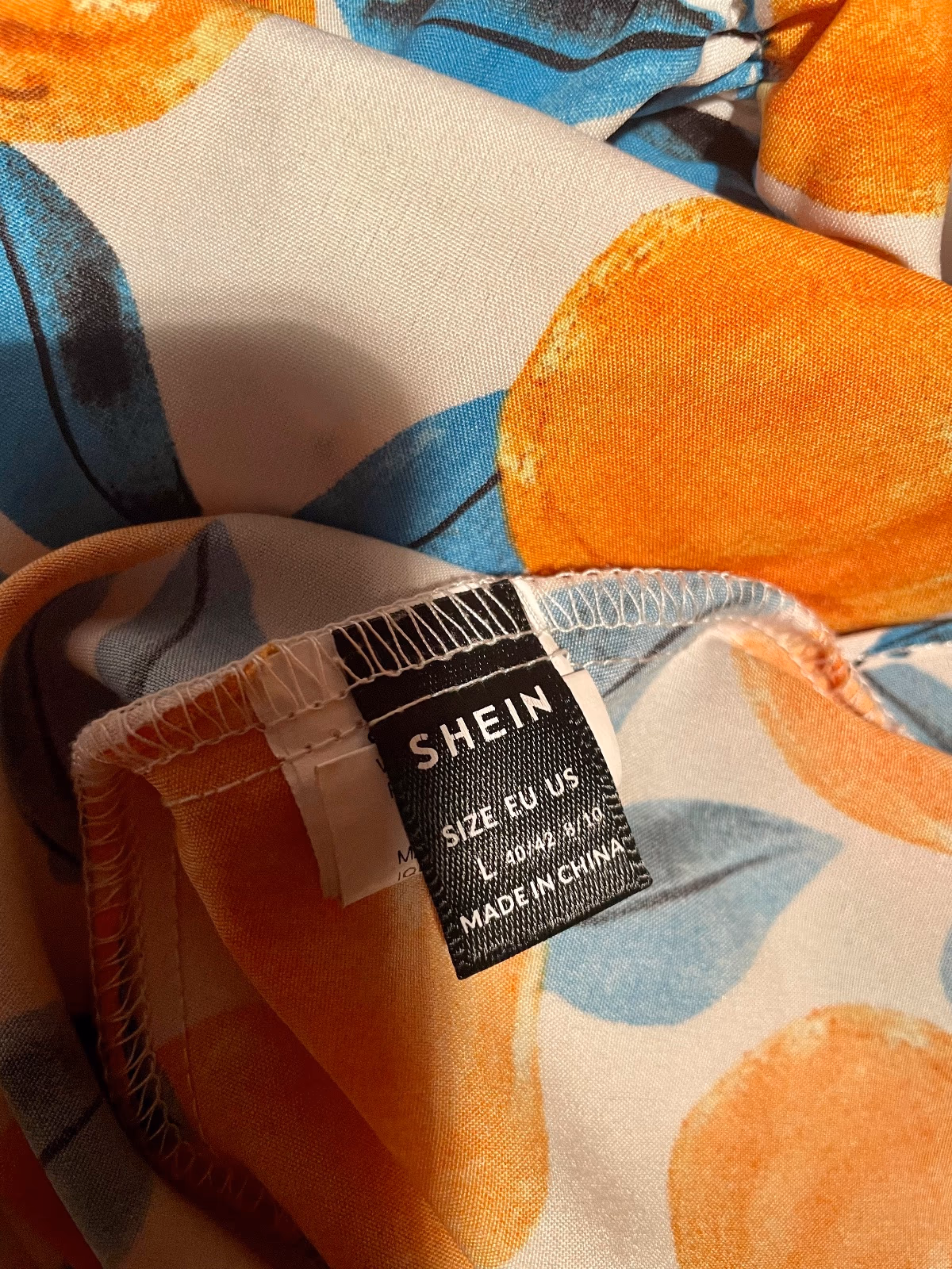 Orange print puff sleeve dress, photo 4