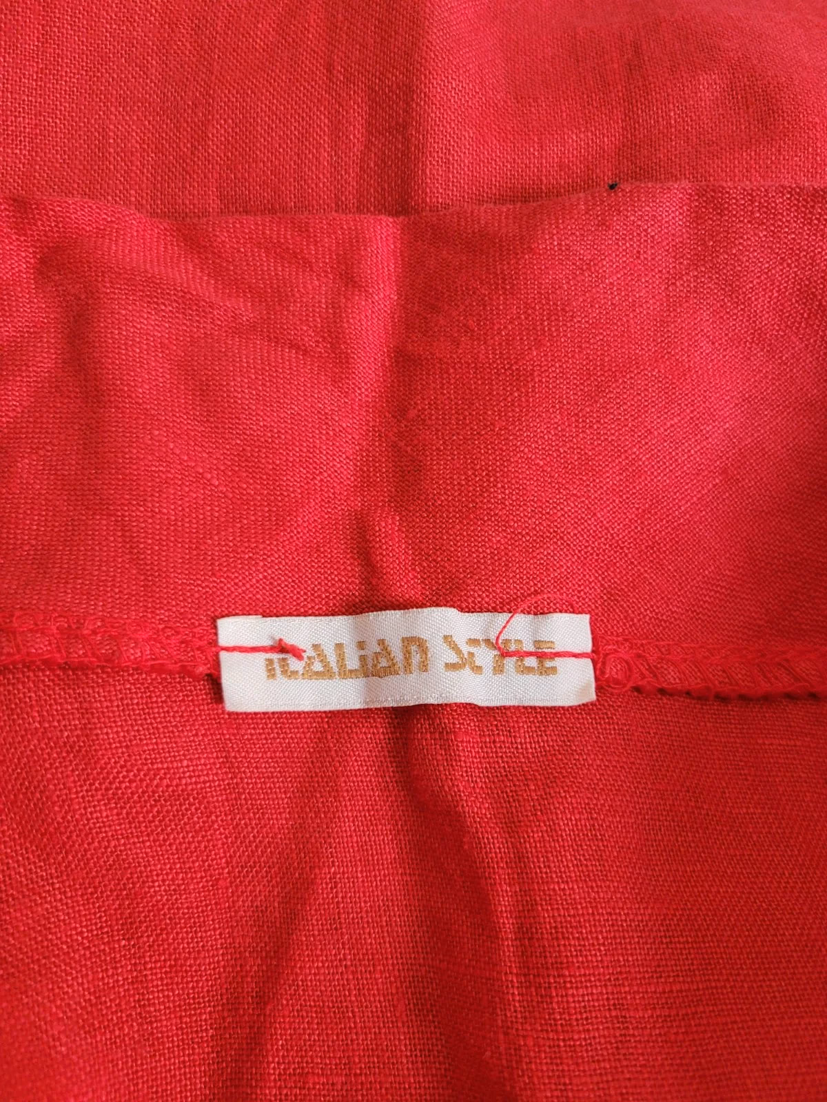 Red 100% linen Italian dress, photo 5