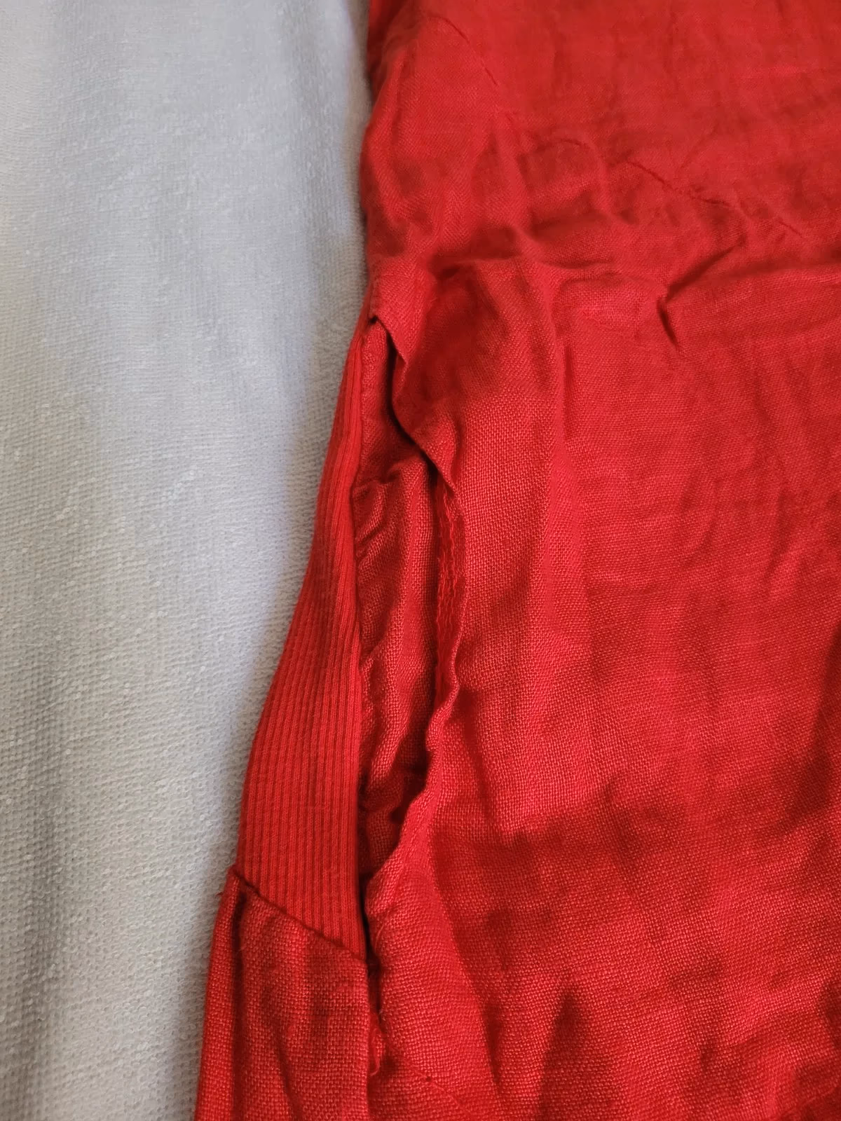 Red 100% linen Italian dress, photo 3