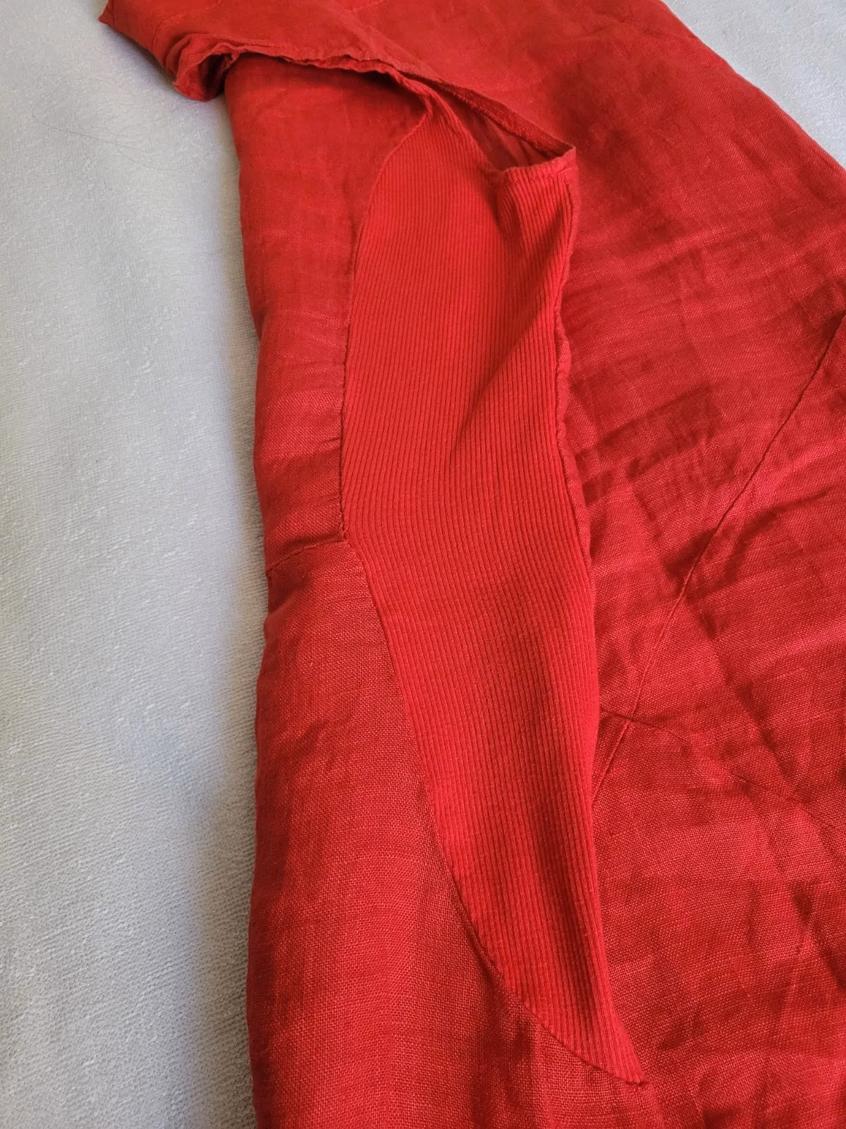 Red 100% linen Italian dress, photo 4