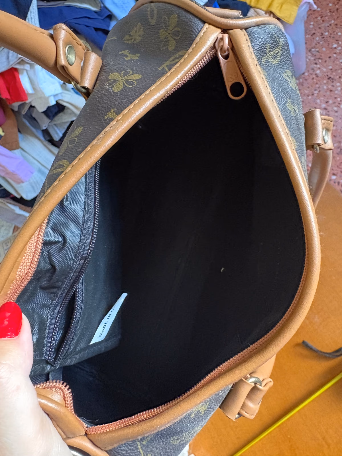 Brown Patterned Monogram Handbag, photo 4