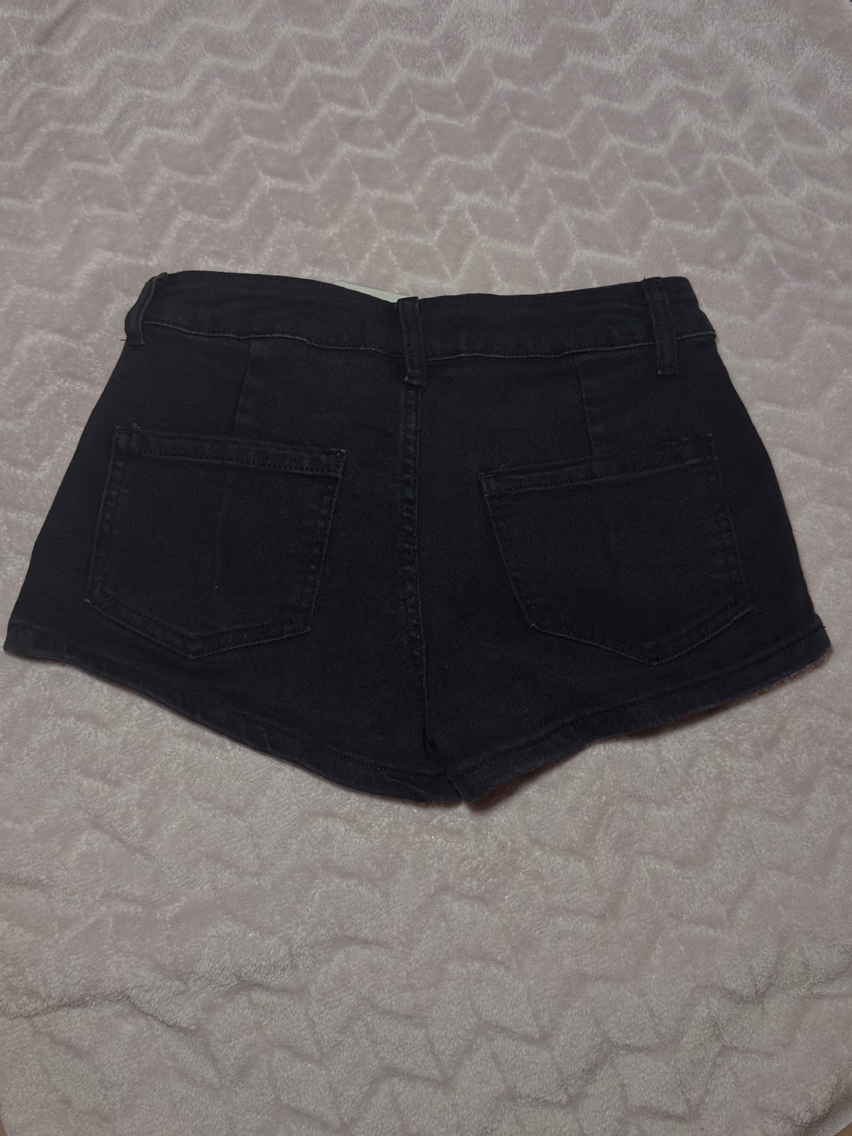 Black Studded Denim Shorts, photo 2