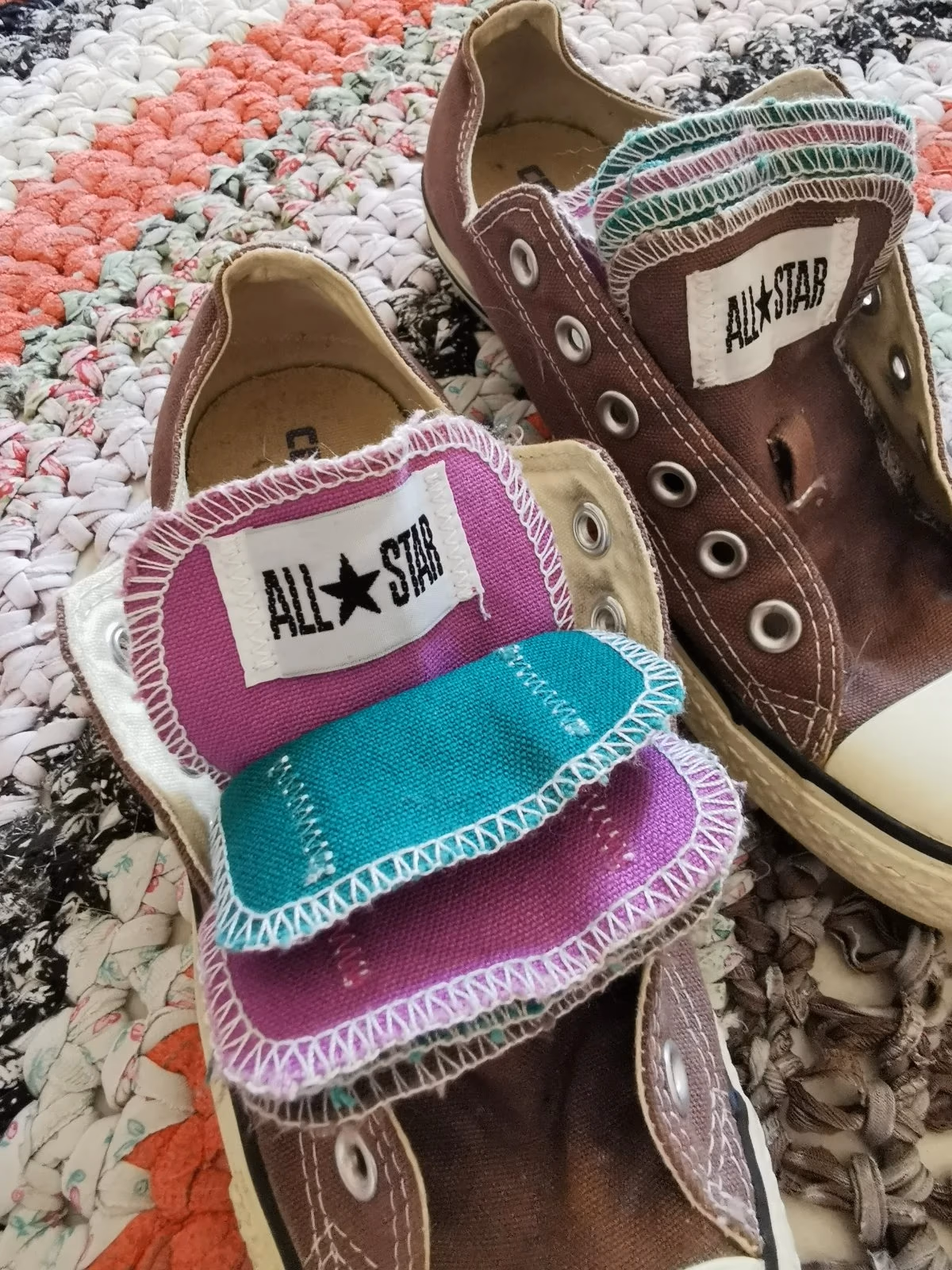 Converse Chuck Taylor – effetto lavato vintage – design unico, foto 3
