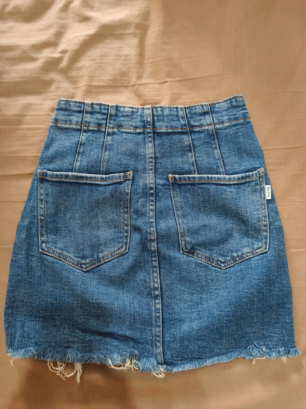 Gonna in denim a vita alta Bershka, foto 2