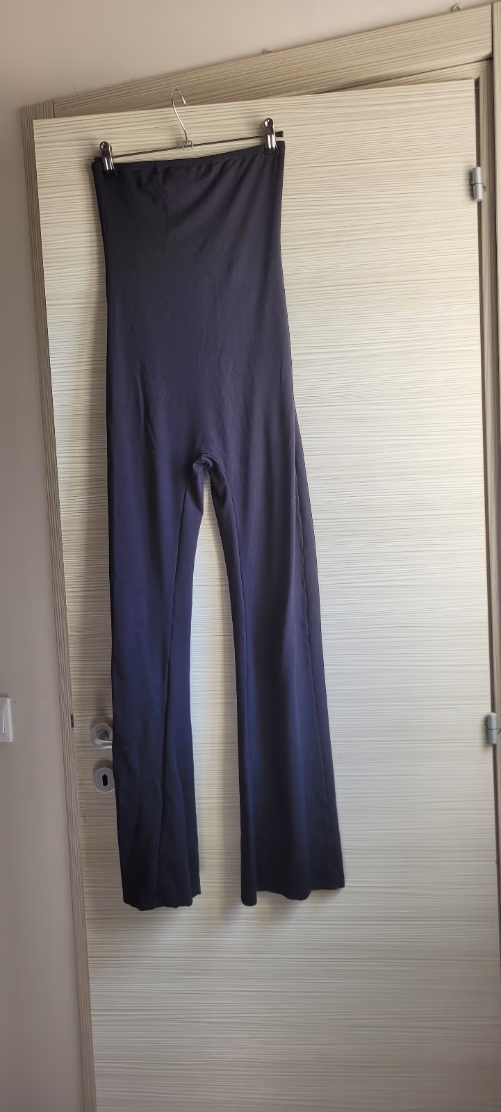 Black high-waisted flared jumpsuit, photo 2