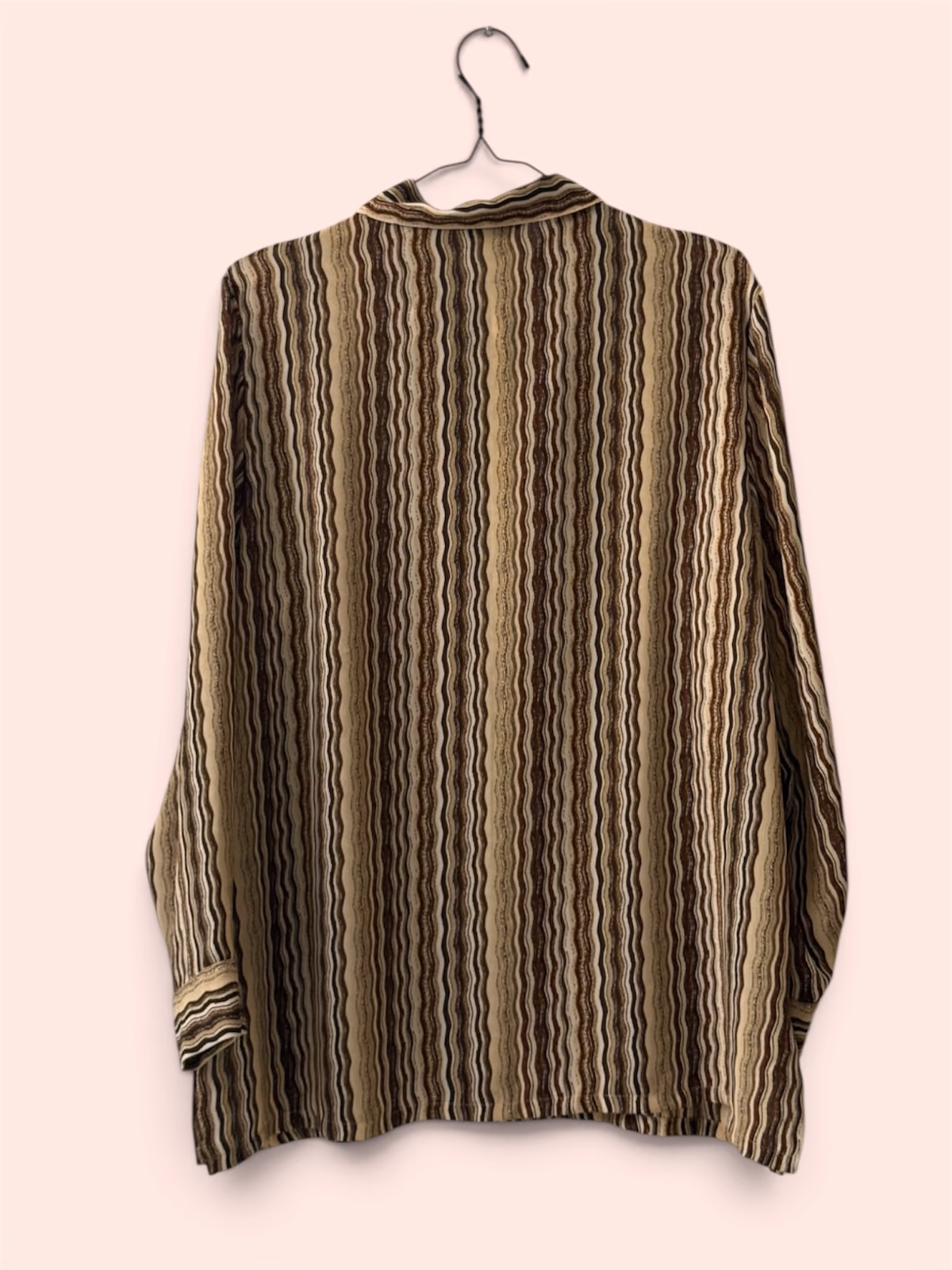 Vintage wavy stripe button-down shirt, photo 2