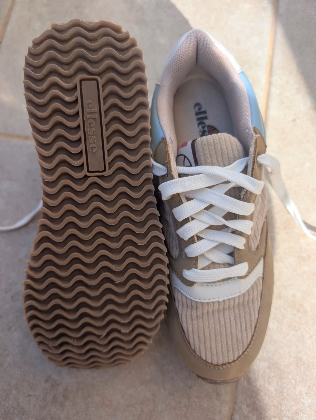 Scarpe da ginnastica Ellesse in velluto a coste beige EU37/UK4, foto 2