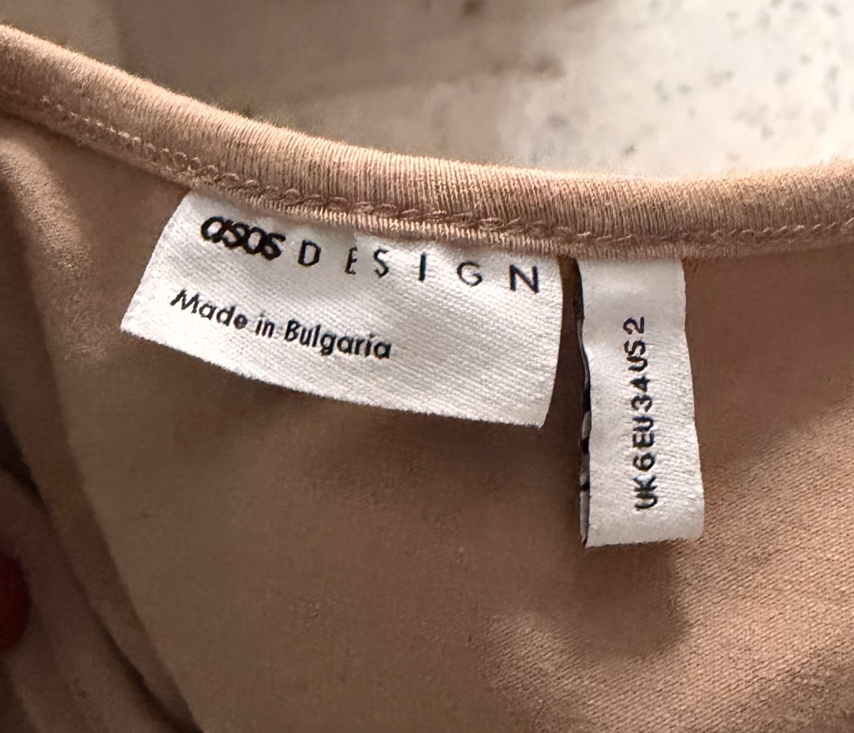 Beige Ribbed Crew Neck Top, photo 2