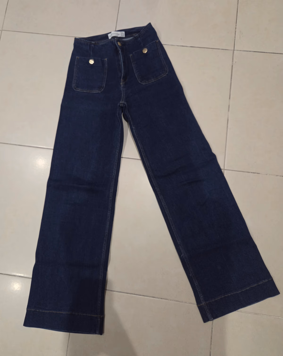 Stradivarius Dark Wash Wide Jeans, photo 2