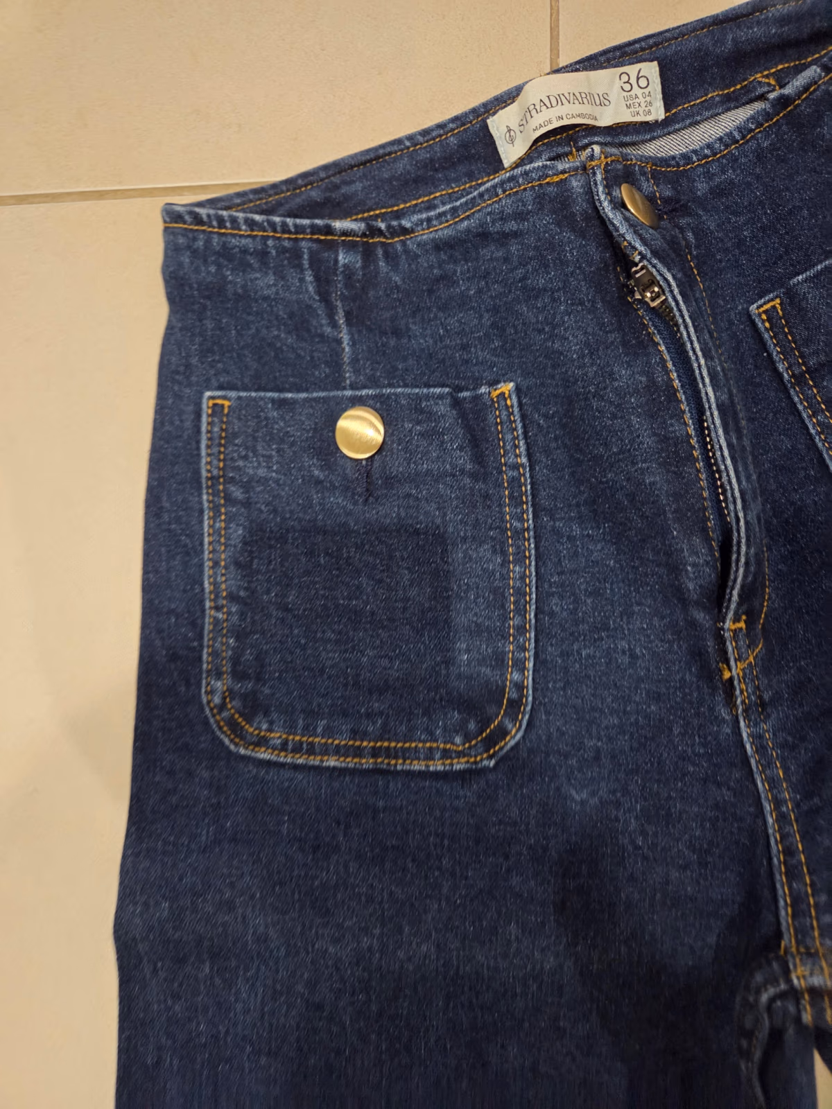 Stradivarius Dark Wash Wide Jeans, photo 3