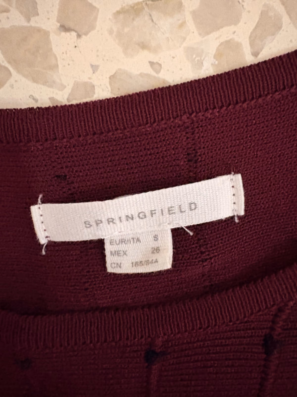 Burgundy knitted fit-and-flare dress, photo 2