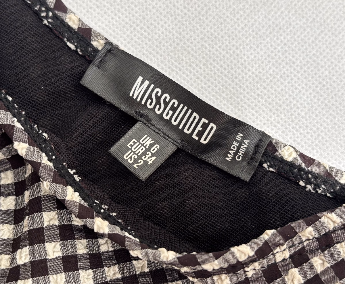 Missguided Gingham One-Shoulder Bikini Top, photo 2