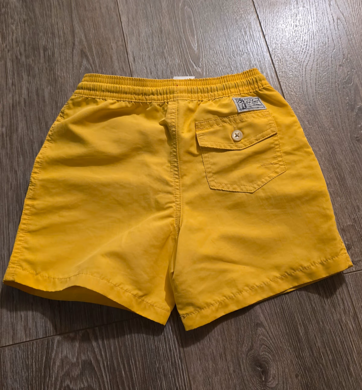 Ralph Lauren Yellow Logo Embroidered Swim Shorts, photo 2