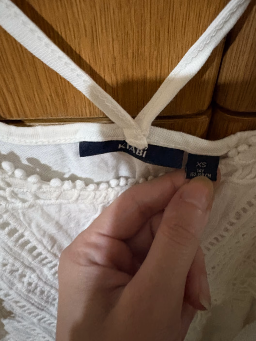 White Crochet Detail Strappy Top, photo 2