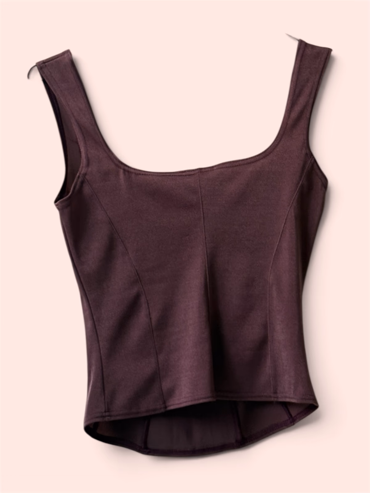 Burgundy Sleeveless Corset Style Top, photo 2