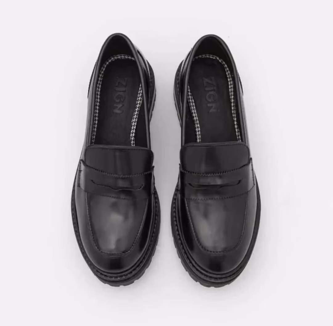 NEW leather black loafers size 39, photo 3