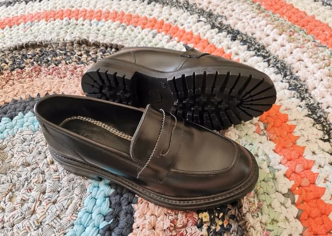 NEW leather black loafers size 39, photo 6