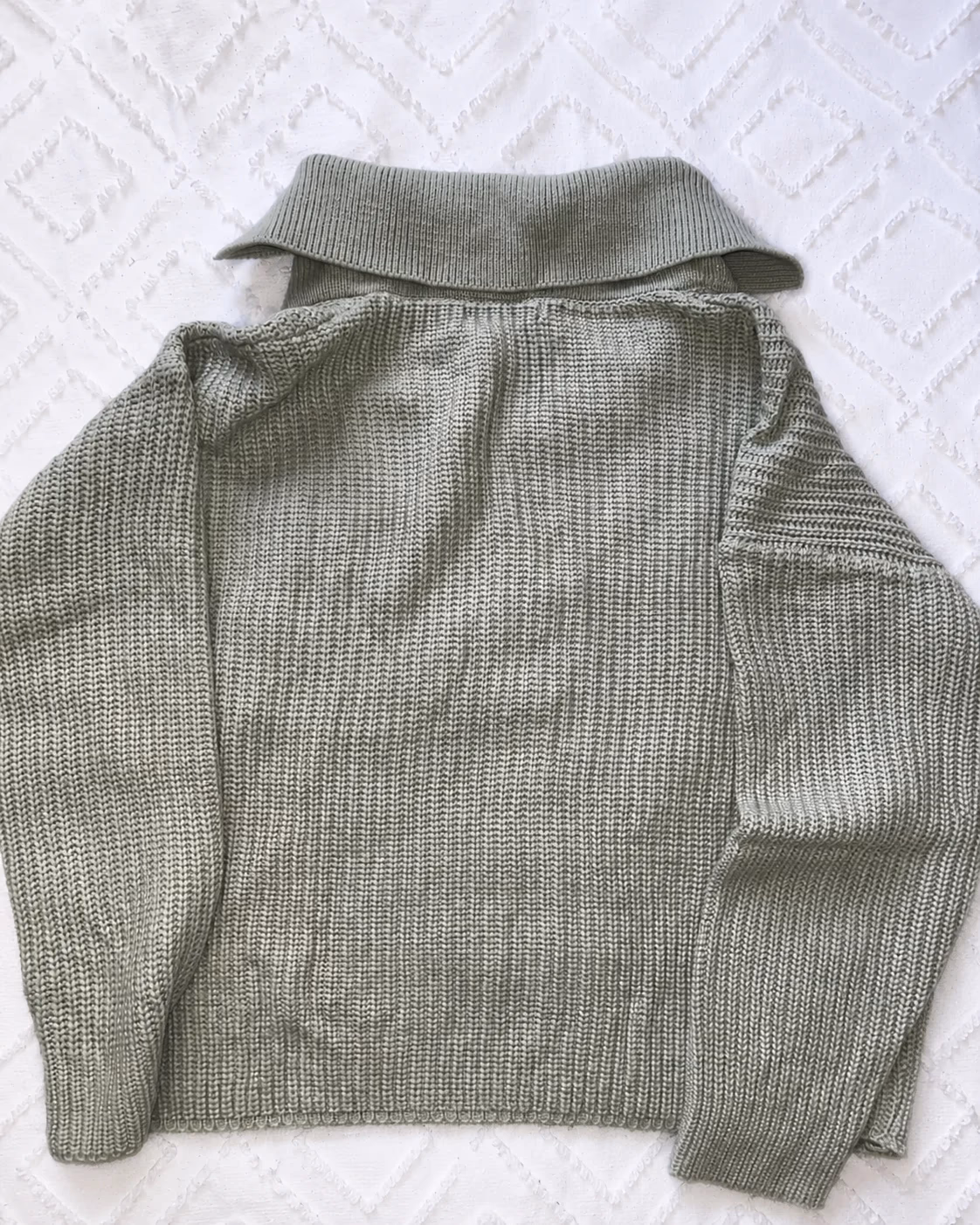 Sage Green collared knit sweater, photo 2