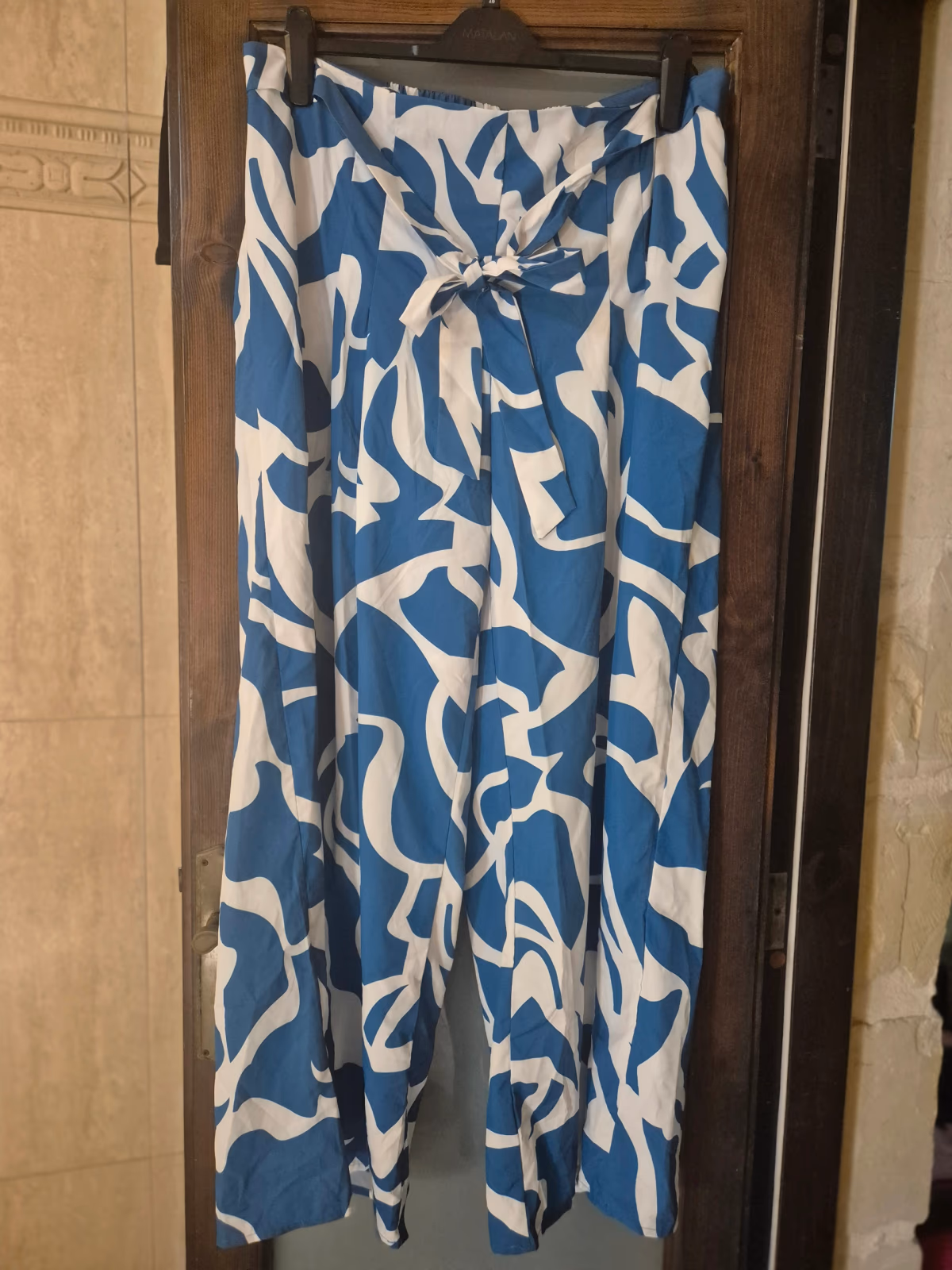 Plus Size Abstract Print Wide-Leg Trousers, photo 2
