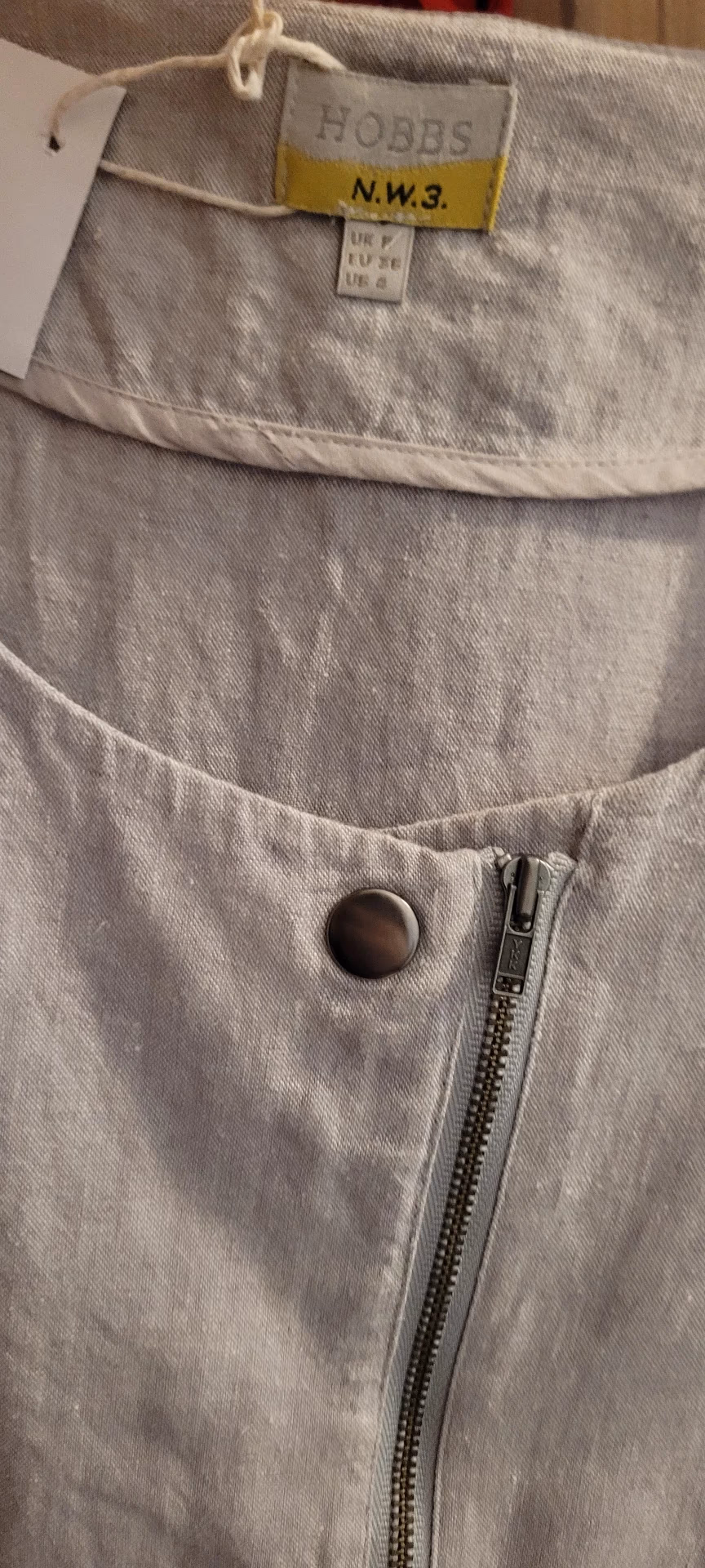 Linen Blend Zipper Front Dress, photo 6