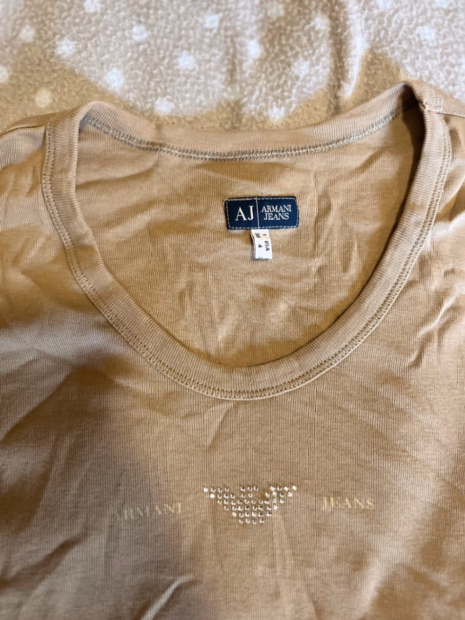 Camiseta Armani Jeans con logo de pedrería, foto 2