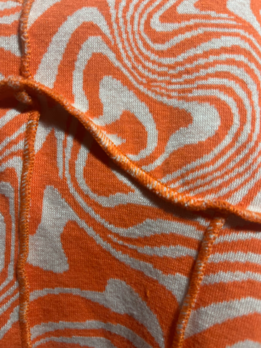 Orange Swirl Pattern Crop Top, photo 3