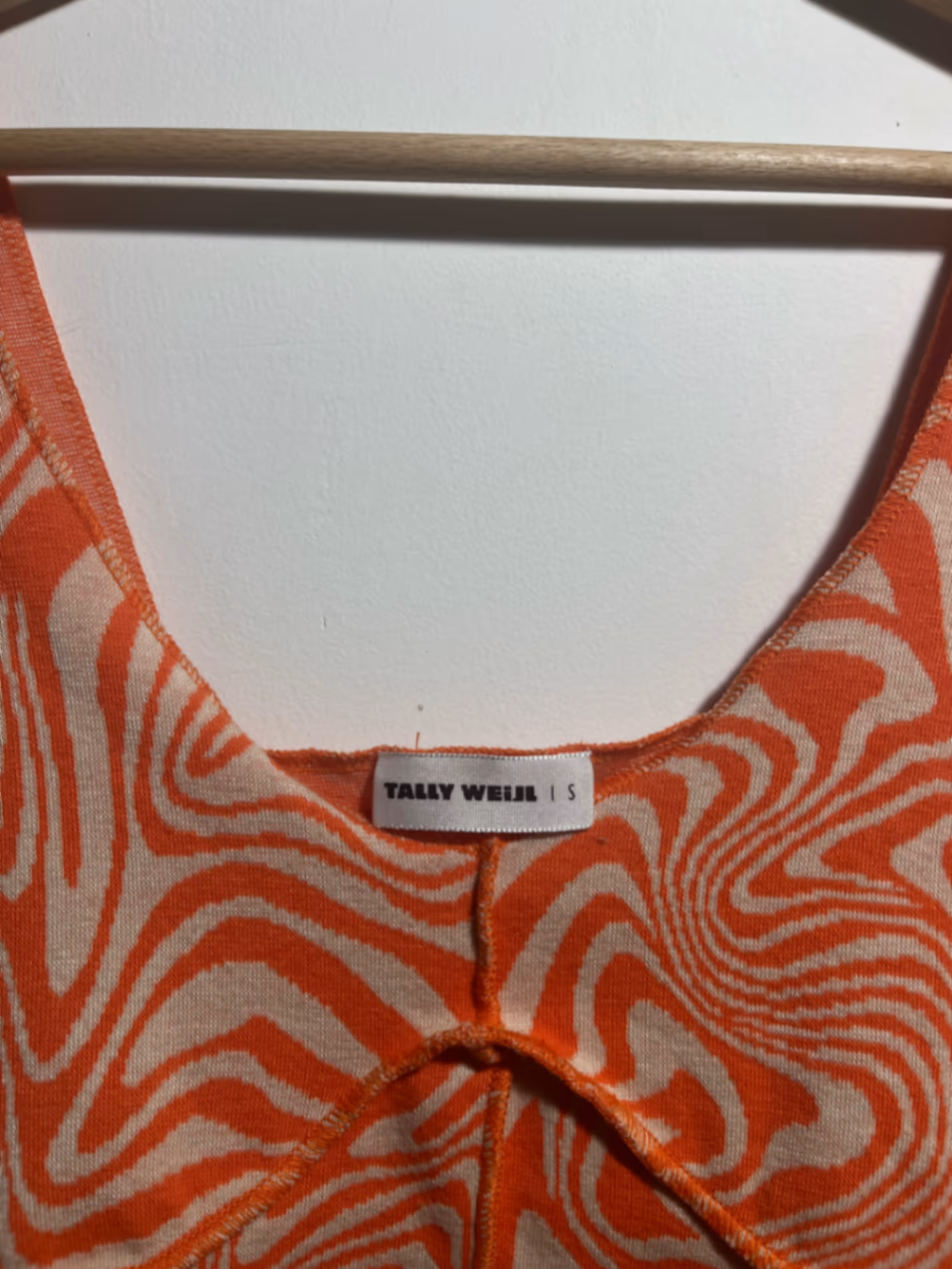 Orange Swirl Pattern Crop Top, photo 2