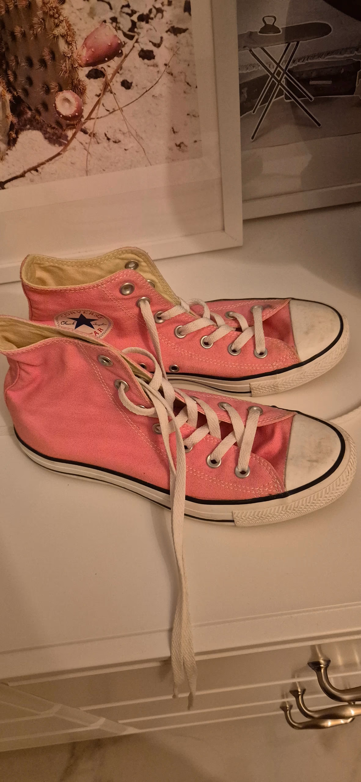 Pink Converse High Top Trainers, photo 3